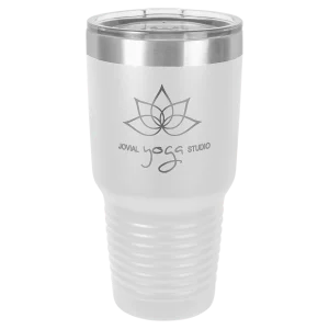 Polar Camel 30 oz. White Ringneck Tumbler with Standard Lid