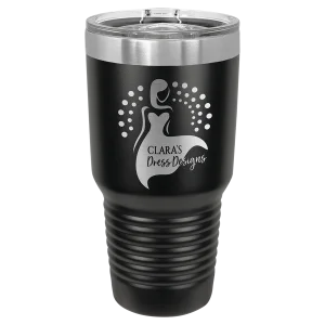 Polar Camel 30 oz. Black Ringneck Tumbler with Slider Lid