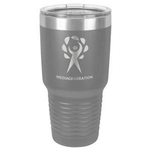 Polar Camel 30 oz. Dark Gray Ringneck Tumbler with Standard Lid