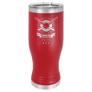 Polar Camel 20 oz. Red Pilsner Tumbler with Standard Lid