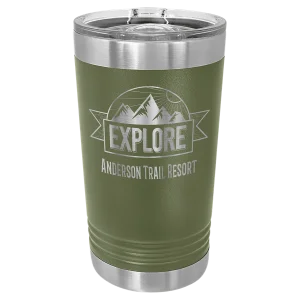 Polar Camel Olive Green 16 oz. Pint with Slider Lid