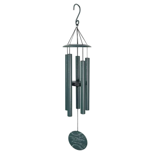 30" Dark Peacock Green Powder Coated Aluminum Wind Chime