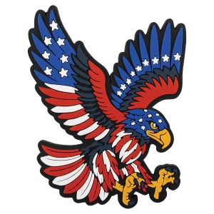 3 3/20" x 2 1/2" Red, White, and Blue Eagle Extra Large PVC Patch with Kota Pro Adhesive