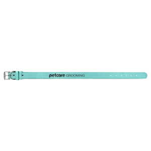 Extra Large 27" x 1 1/4" Teal Engraved Faux Leather Dog Collar