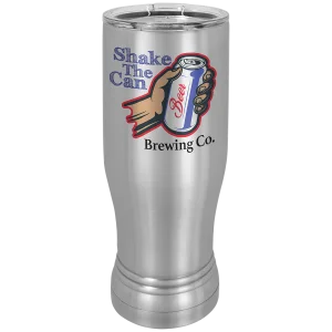 Stainless Steel Custom Printed 14 oz. Polar Camel Pilsner with Clear Lid