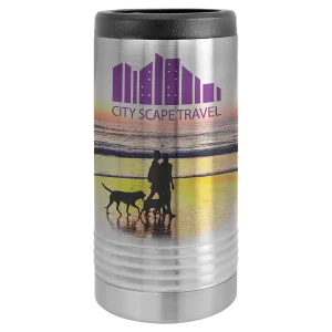 Stainless Steel Custom Printed Polar Camel Slim Beverage Holder