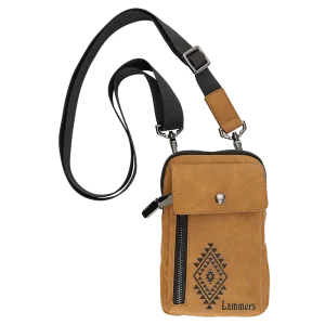 Urban Bag - Engraved Faux Leather, Creekside Collecton, Light Brown