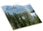 12" x 12" White Custom Printed Ceramic Tile