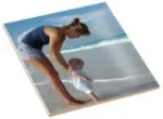 6" x 6" White Custom Printed Ceramic Tile